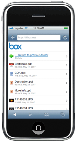 Klient Box.net dla iPhone'a i iPoda Touch