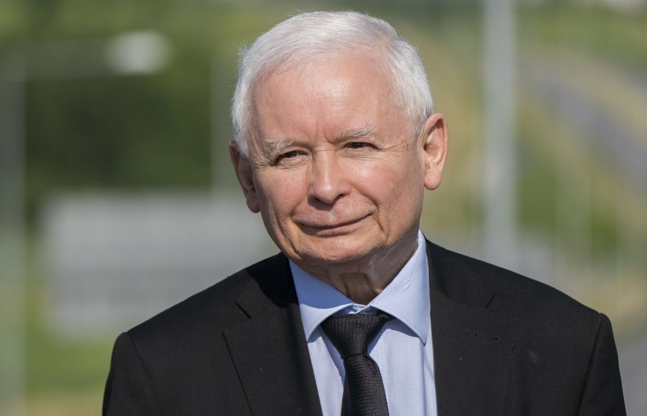 Jarosław Kaczyński podczas wystąpienia w Rzeszowie. 4 czerwca 2021 roku