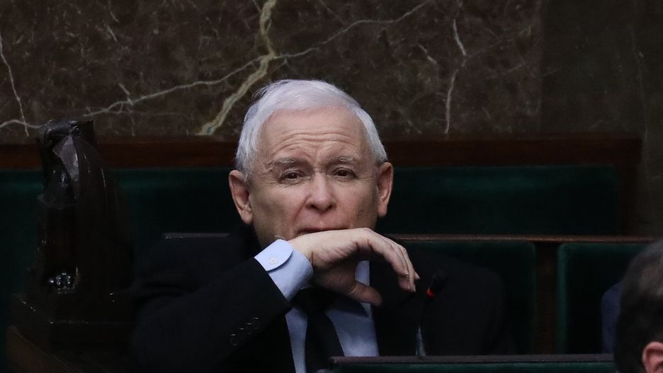 Prezes PiS Jarosław Kaczyński w Sejmie