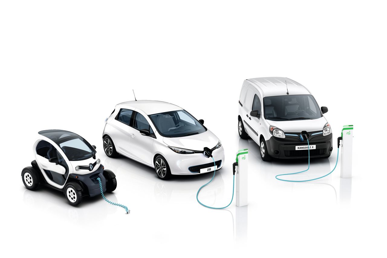 Gama elektrycznych samochodów Renault