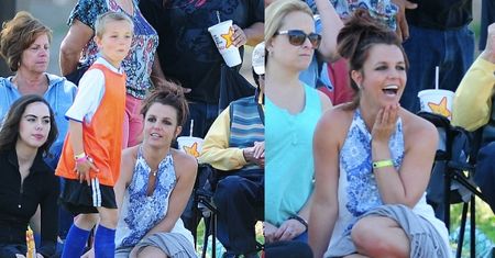 Britney z synem na meczu piłki nożnej (ZDJĘCIA)