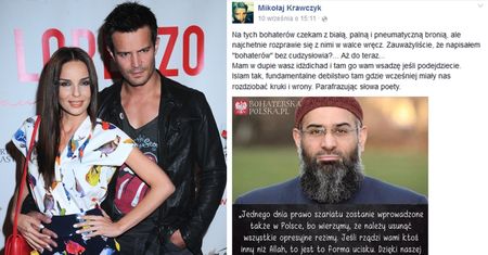 Polscy celebryci o uchodźcach: "MAM W DUPIE WASZ DŻIHAD" i "Żyjemy pośród rasistów"