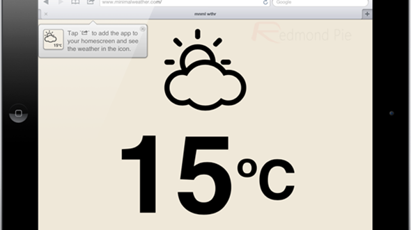 Ikona pogody z aktualną temperaturą bez jailbreaku 1