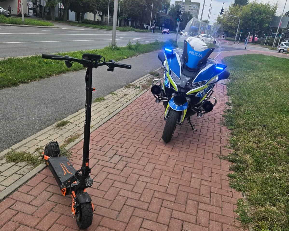 Kontrola jednośladów na ternie Płocka 