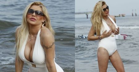 Węgrowska wygina się na plaży... (ZDJĘCIA)