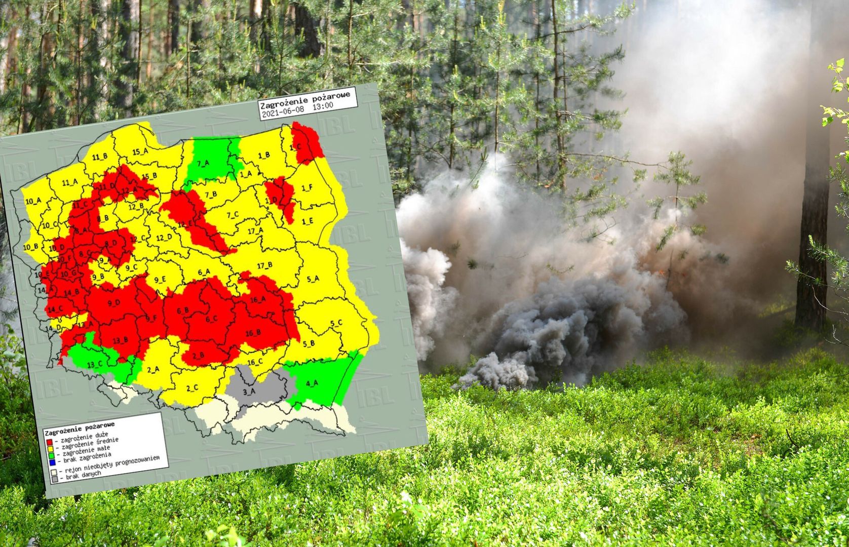 Pogoda może być niebezpieczna. Służby o zagrożeniu pożarowym w lasach