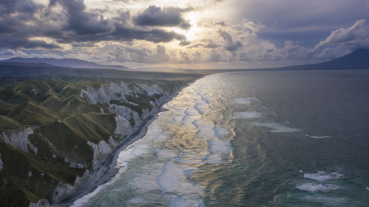 Południowe wyspy kuylskie w egionie Kamczatki