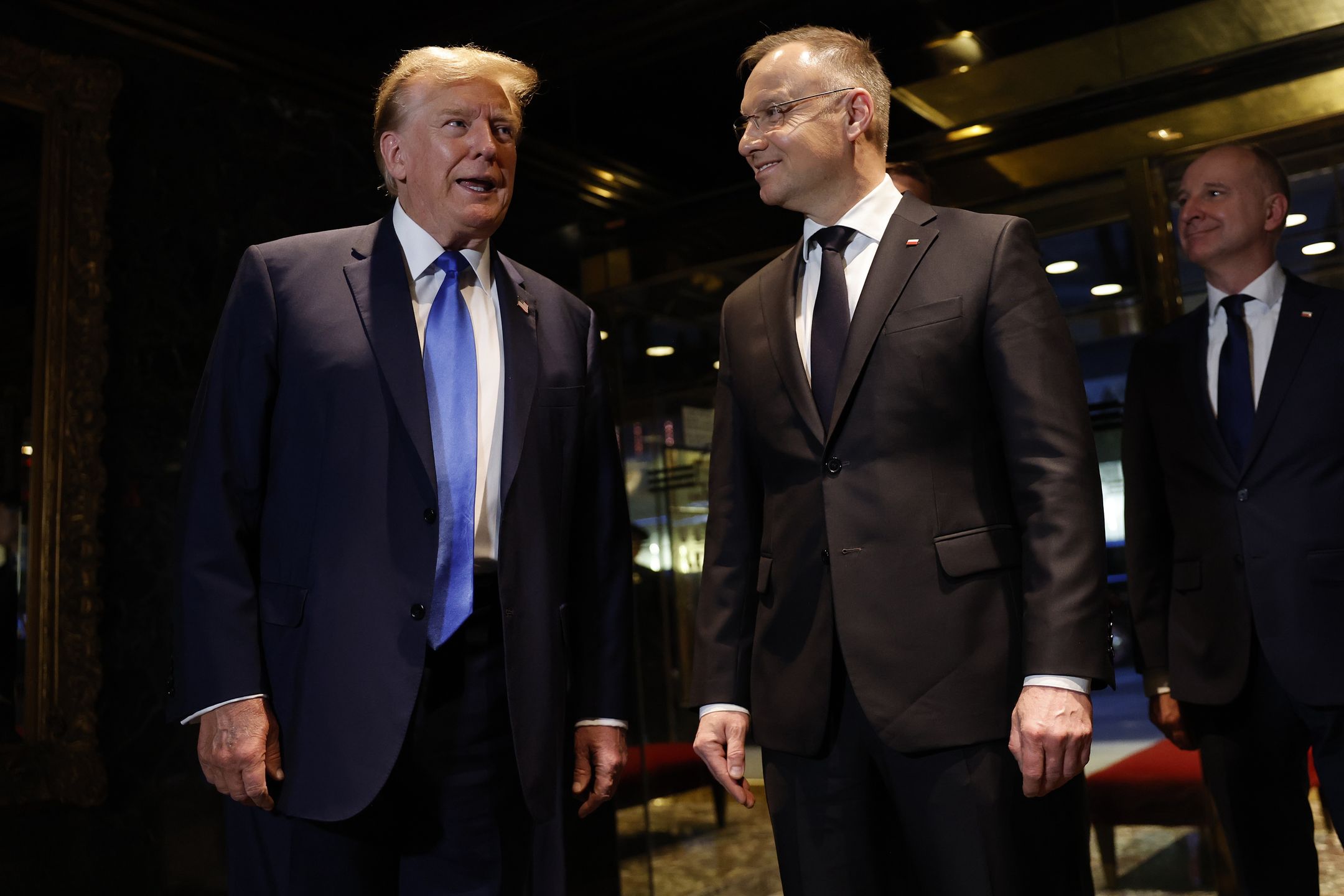 Donald Trump spotkał się z Andrzejem Dudą