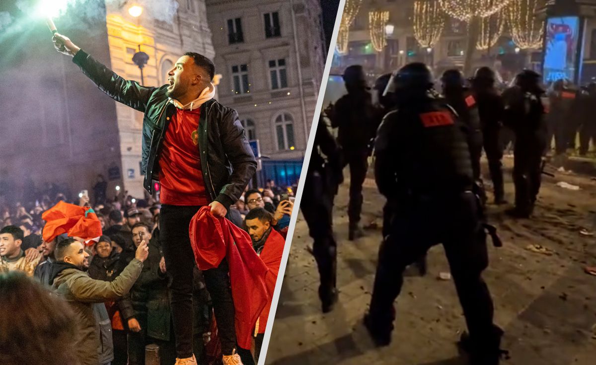 Zamieszki w Paryżu. Marokańscy kibice na ulicach