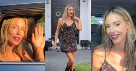 Odmieniona Małgorzata Rozenek w cekinowej kiecce pędzi na koncert Taylor Swift. SZAŁOWO? (ZDJĘCIA)