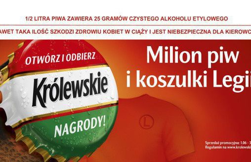 „Otwórz się na wygrywanie!” - milion piw i koszulki Legii w promocji Królewskiego