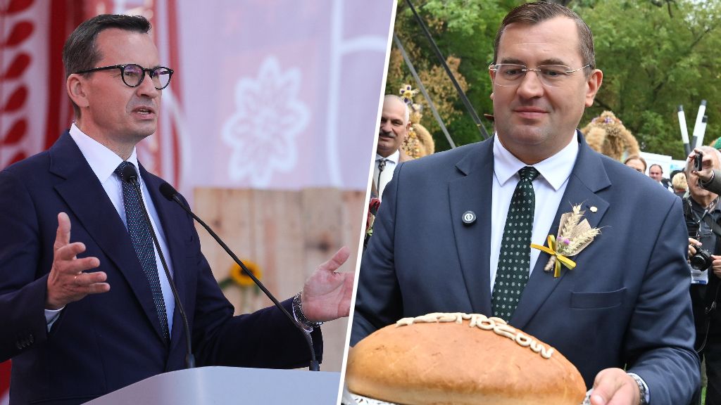 Po lewej Mateusz Morawiecki, po prawej Stefan Krajewski