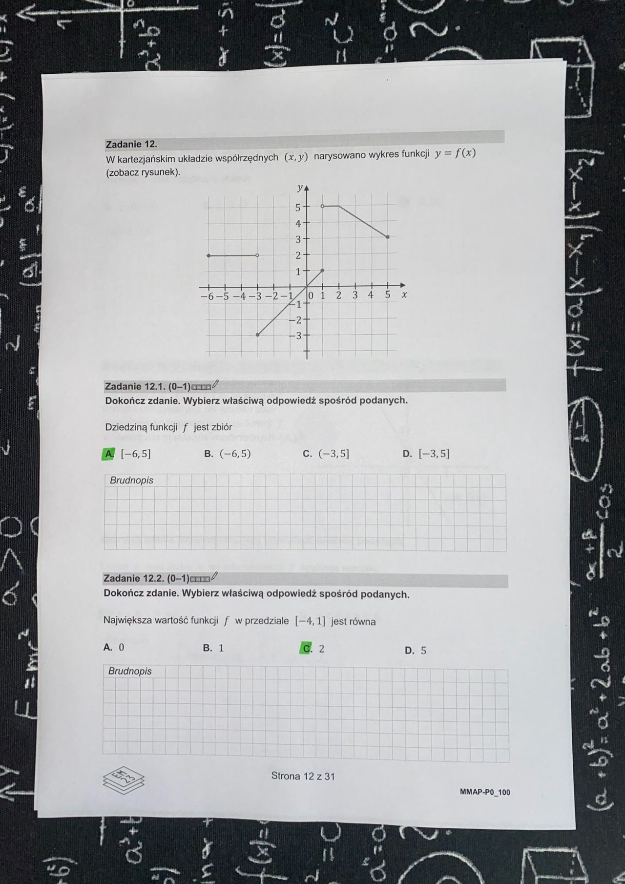 Matura odpowiedz z matematyki