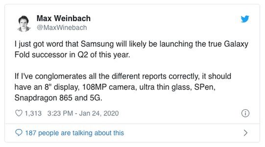 Samsung Galaxy Fold 2 ze szkłem UTG i rysikiem S Pen? Są pierwsze przecieki 2