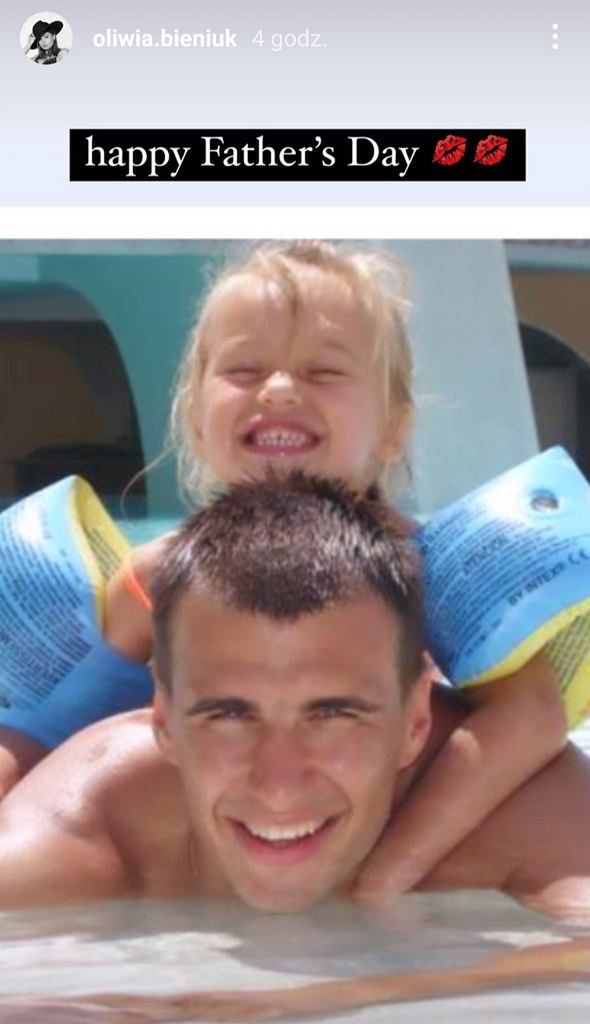 Oliwia Bieniuk z ojcem 