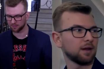 Nietypowe zachowanie pracownika Republiki w Sejmie. Wszystko się nagrało