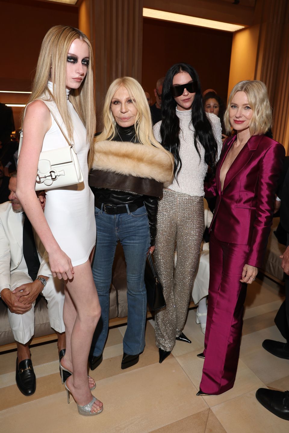 Kai Schreiber, Donatella Versace, Naomi Watts 