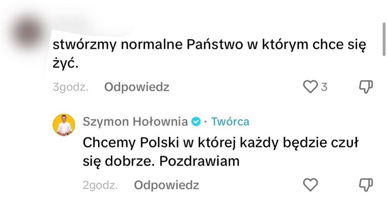 Lawina komentarzy pod nagraniem Szymona Hołowni