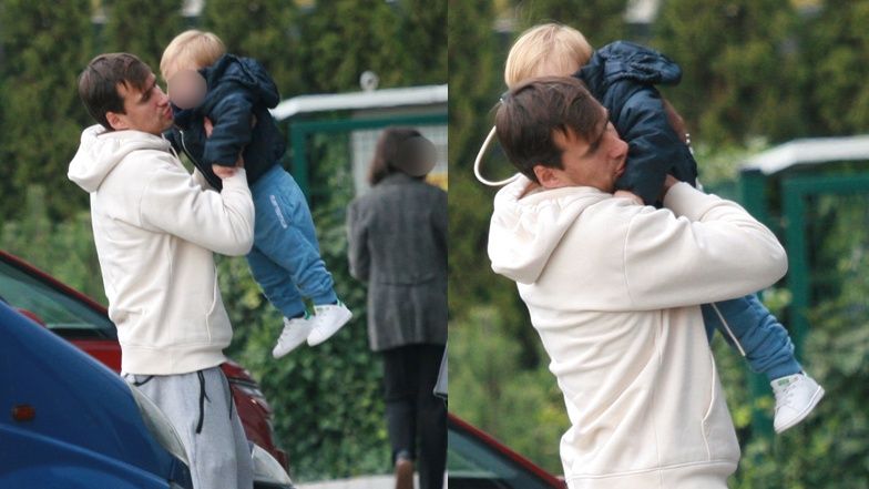 Jarosław Bieniuk spędza czas z synkiem 