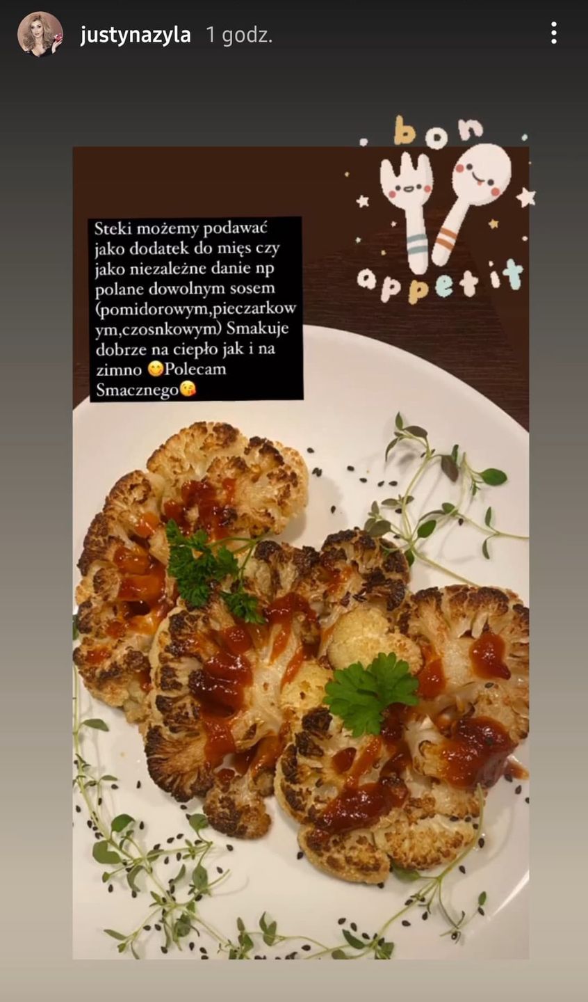 Steki z kalafiora według Justyny Żyły