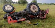 Gródek: Próbował wyciągnąć powalone drzewo, ciągnik rolniczy przewrócił się