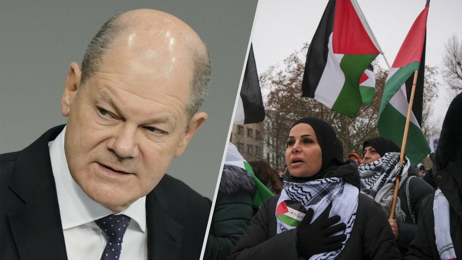 Olaf Scholz / Demonstracja w Berlinie