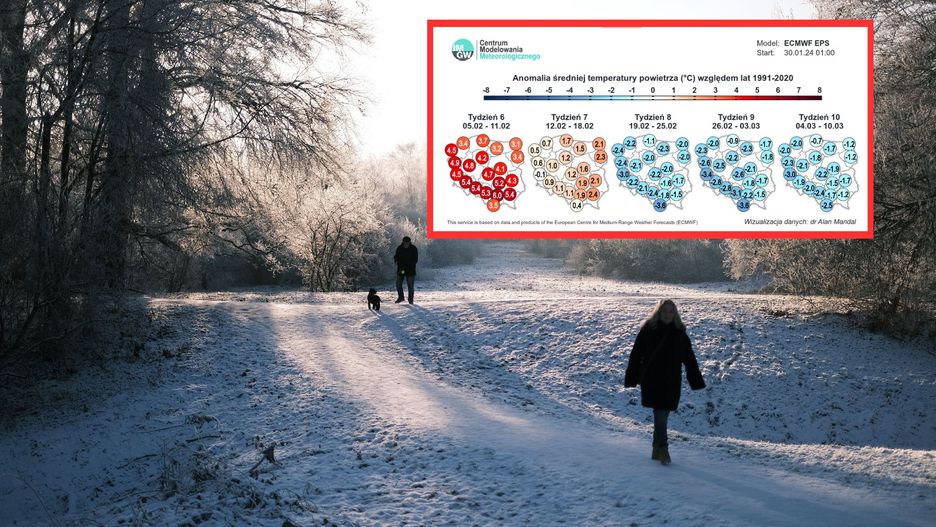 Pogoda na luty 2024. Długoterminowa prognoza na kolejne tygodnie