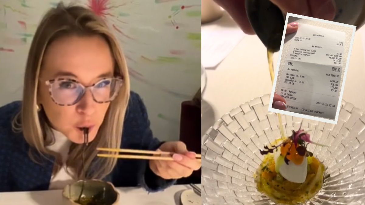 Zapłaciła w restauracji 1500 złotych. Jednak to wysokość napiwku zaskakuje najbardziej (fot. TikTok/wyzszy_instytut_smaku)
