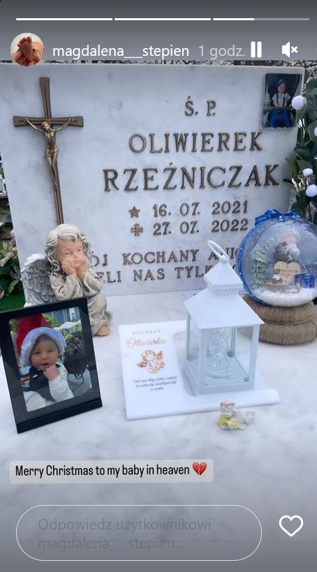 Magdalena Stępień odwiedziła grób synka 