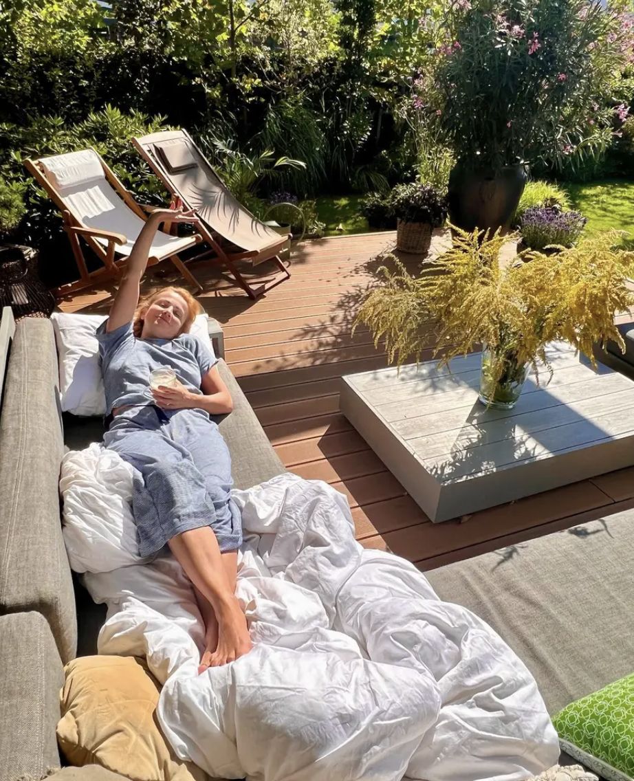 Katarzyna Zielińska na tarasie