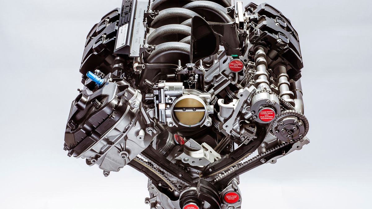 5,2-litrowy wolnossący silnik V8 Forda montowany w Shelby GT350 i GT350R. Jest to najmocniejsza jednostka wolnossąca w historii tego producenta - rozwija 533 KM bez doładowania