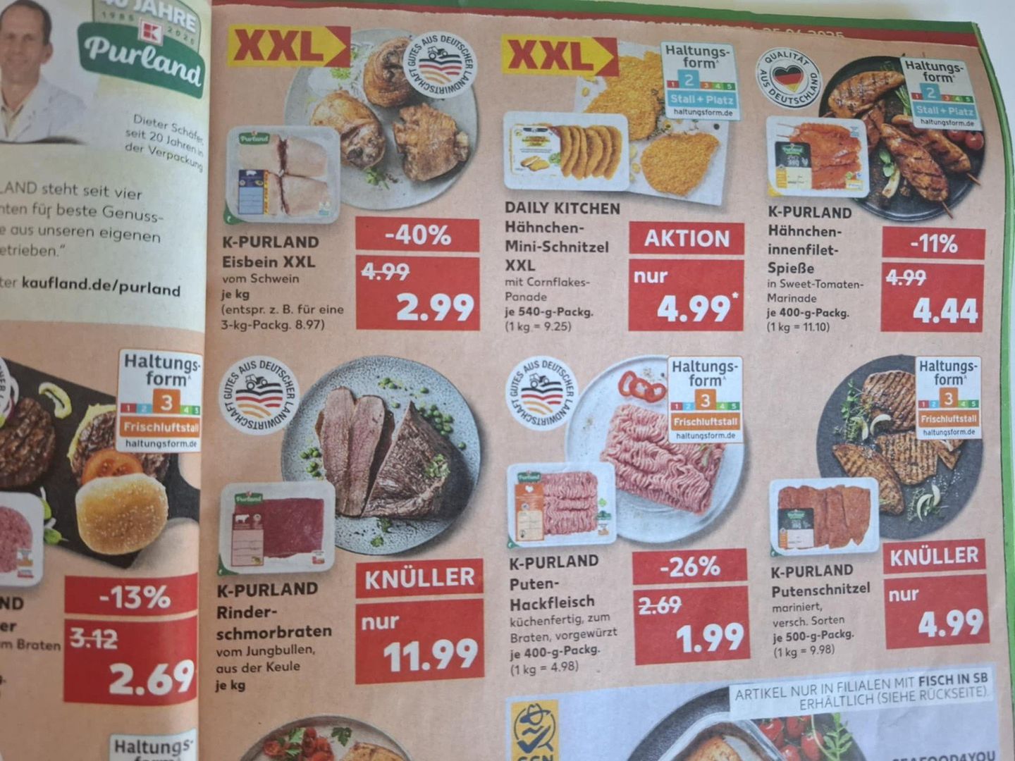 Oto ceny produktów w sklepie Kaufland w Berlinie.