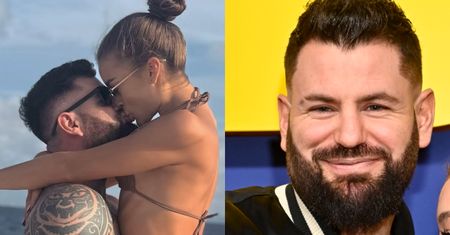 Wojciech Gola pochwalił się całuśną fotką z odzianą w kuse bikini młodszą ukochaną na rękach
