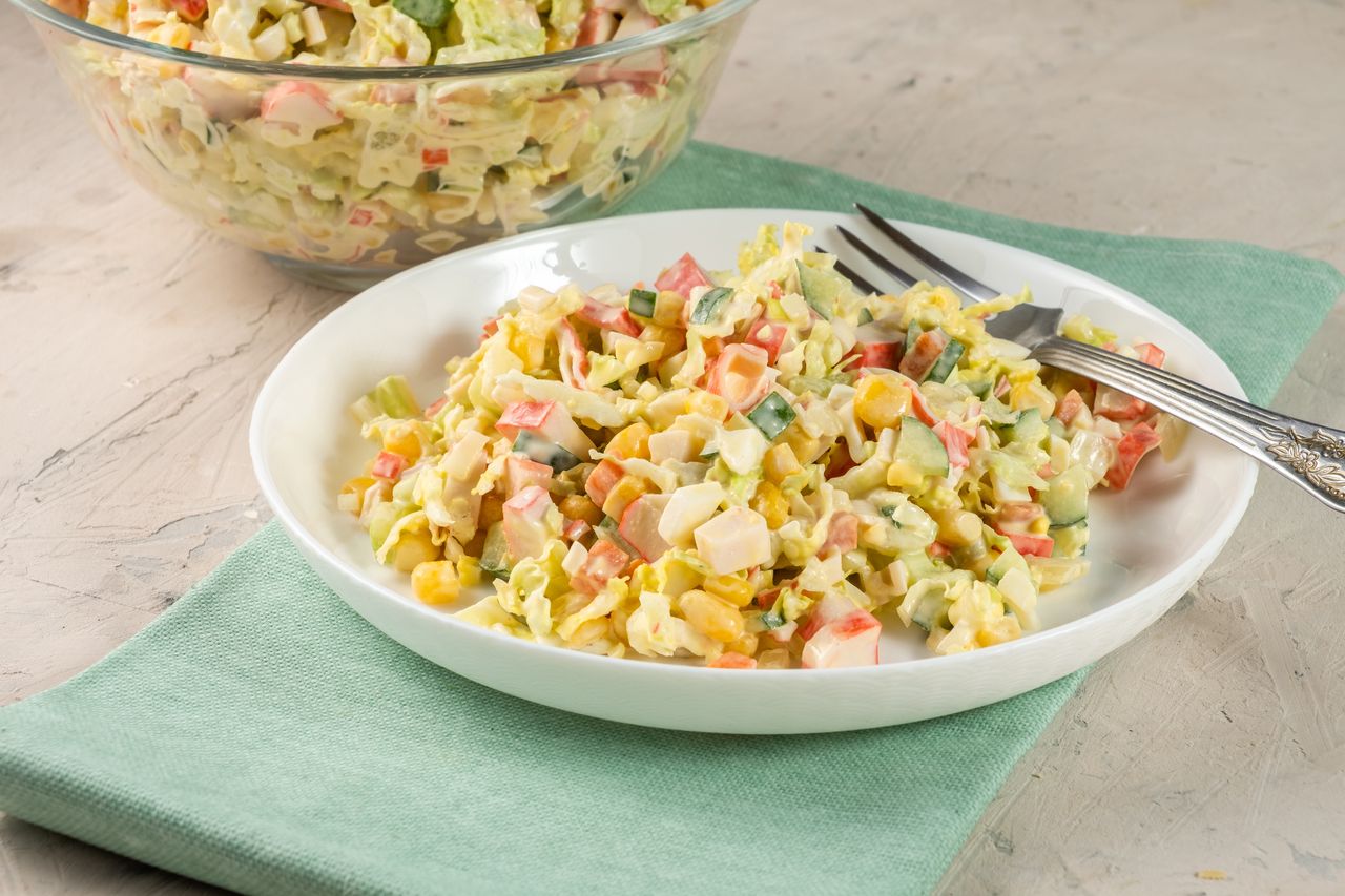 New Year's party hit: Refreshing crab stick salad recipe