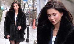 Roksana Węgiel w mini i z odkrytym brzuchem czaruje na nagraniach "Dzień dobry TVN". Mróz jej niestraszny? (ZDJĘCIA)