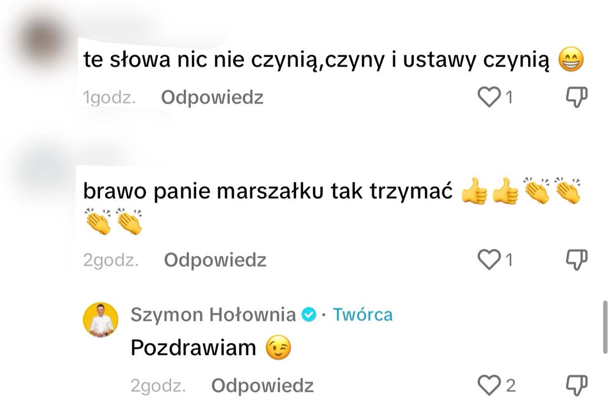 Lawina komentarzy pod nagraniem Szymona Hołowni