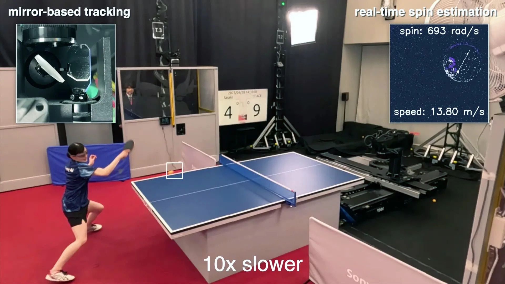 Robot Ace kalkuluje następny ruch