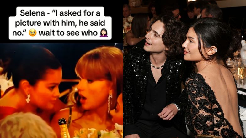 Drama na Złotych Globach. Timothee Chalamet ODMÓWIŁ zdjęcia Gomez przez wpływ Kylie Jenner?! Selena poskarżyła się Taylor Swift (WIDEO)