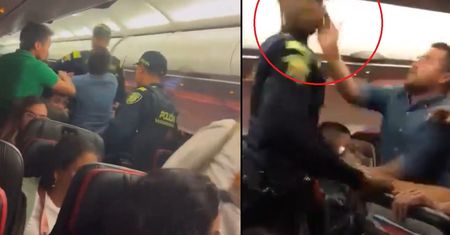 Rasistowski atak w samolocie. Pasażer spoliczkował policjanta