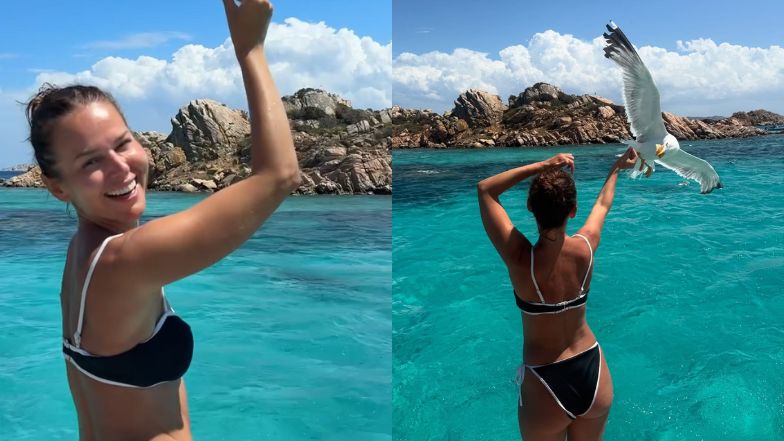 Odziana w bikini Paulina Sykut-Jeżyna nadaje z wakacji