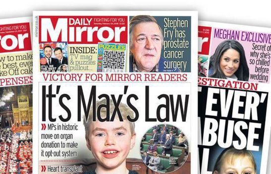 Wydawca „Daily Mirror” wysyła na urlopy 940 pracowników. Załoga i szefostwo z niższymi pensjami