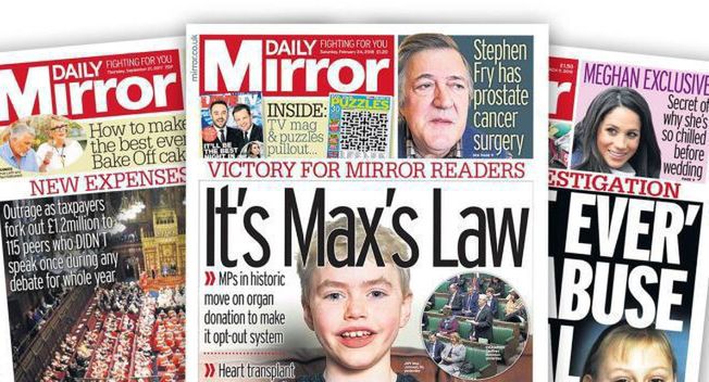 Wydawca „Daily Mirror” wysyła na urlopy 940 pracowników. Załoga i szefostwo z niższymi pensjami