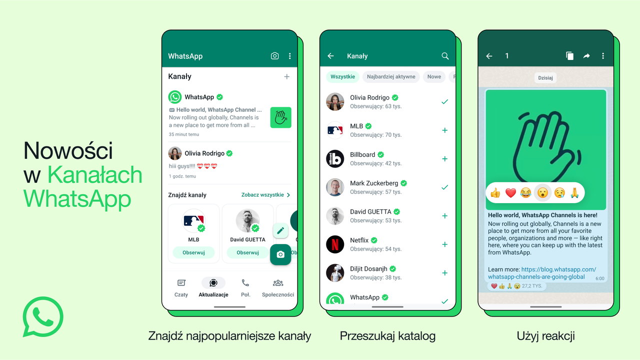 WhatsApp wprowadza kanały