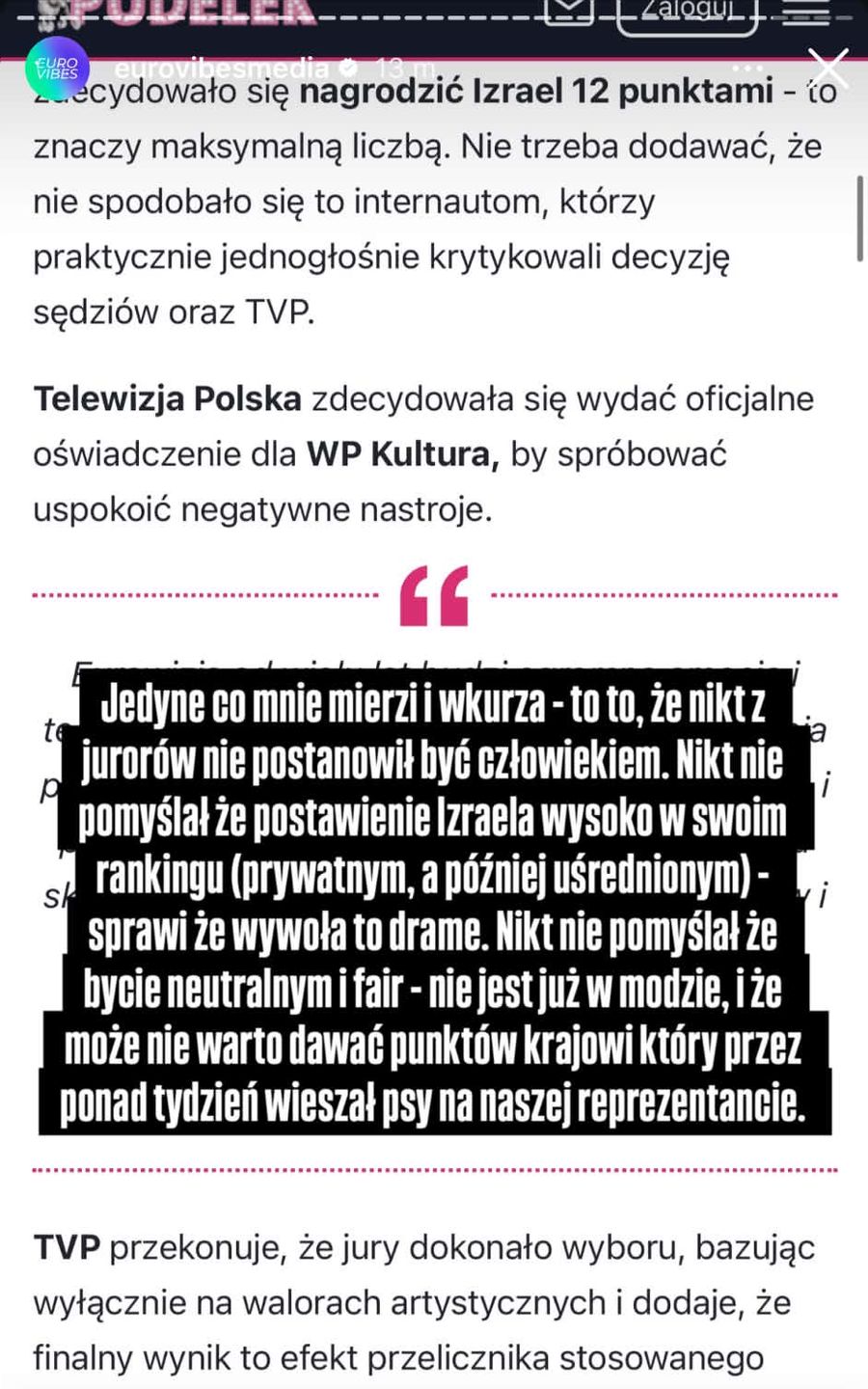 Maria Baładżanow o decyzji polskiego jury