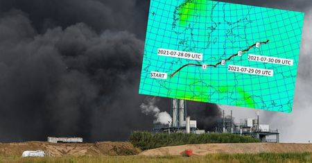 Chmura po wybuchu chemikaliów nadciąga do Polski. Komunikat IMGW