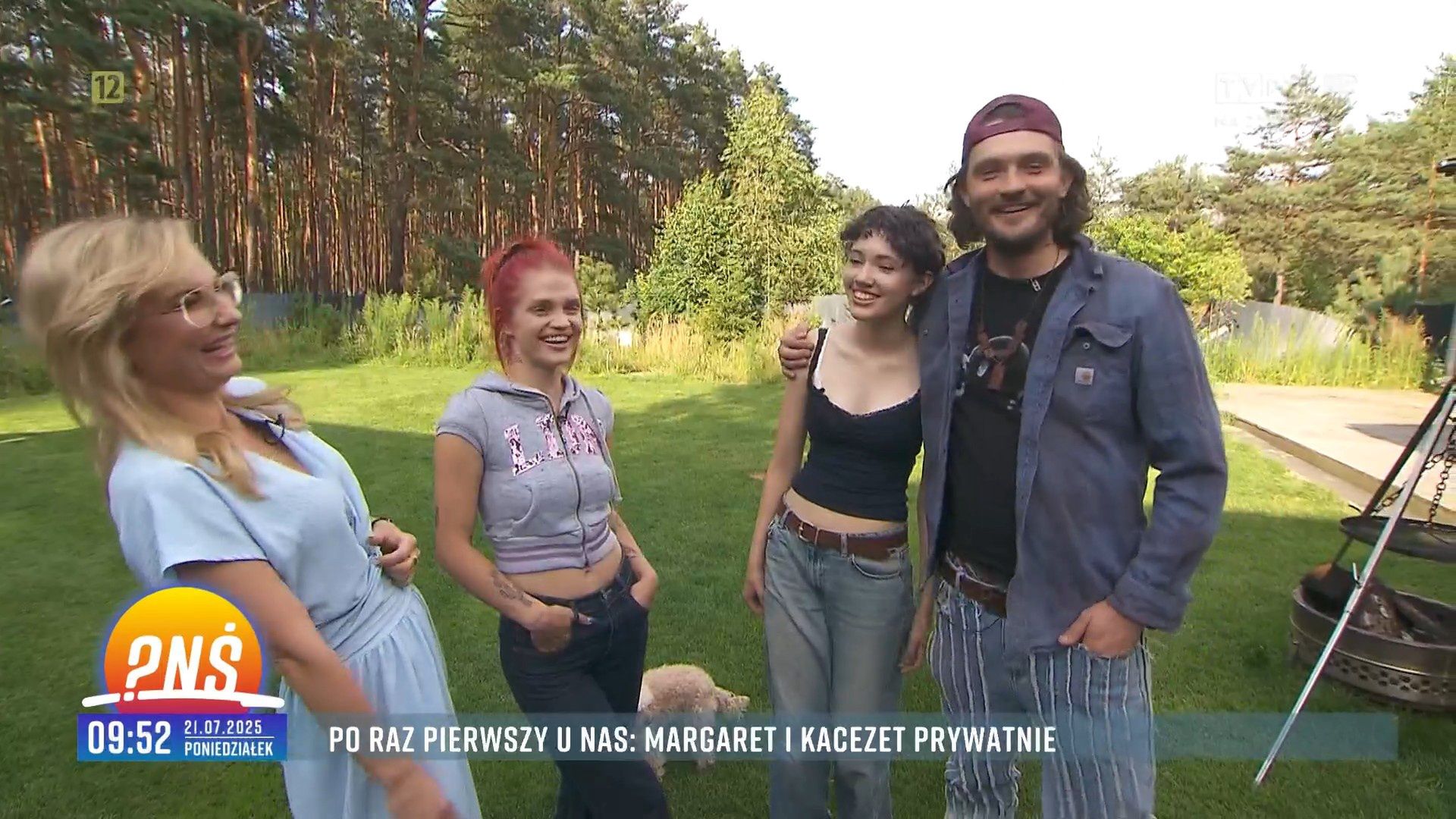 Margaret z mężem i pasierbicą w "Pytaniu na Śniadanie"