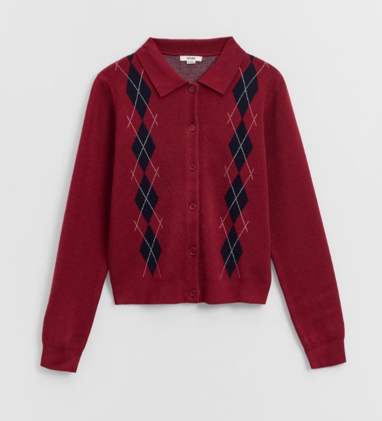 Rozpinany sweter w romby od House.