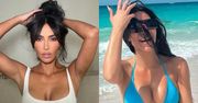 Kim Kardashian pozuje na plaży w bikini. Internauci: "Nie potrzebujemy przypomnień, że photoshopujesz każde zdjęcie" (FOTO)