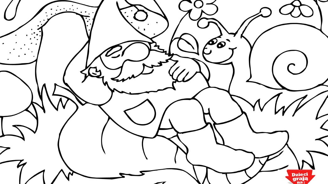 Krasnal - kolorowanka