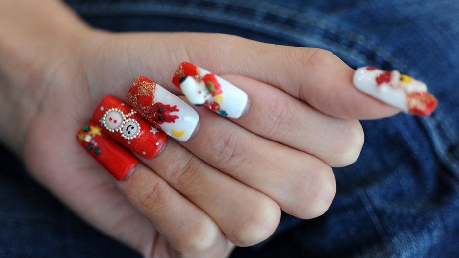 Świąteczne paznokcie 1